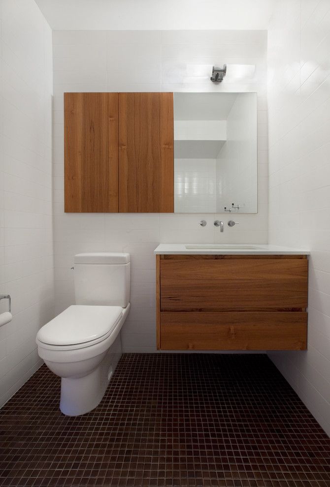 D&b Tile for a Modern Bathroom with a Minimalist and Madison Square Apartment by David Bucovy Architect