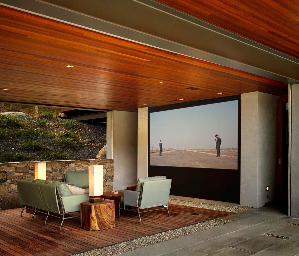 Del Monte Theater for a Modern Deck with a Stone and Kent Contemporary House by Michael Biondo Photography