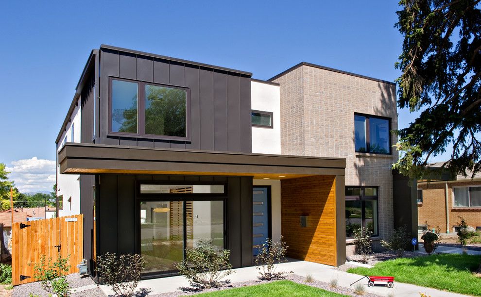 Denver Infill for a Contemporary Exterior with a Brick and Harvard Park Duos by Bcdc (B. Costello Design & Consulting, Llc)