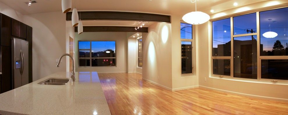 Denver Infill for a Contemporary Living Room with a Weathering Steel and Lofts at Old Hampden by Bcdc (B. Costello Design & Consulting, Llc)