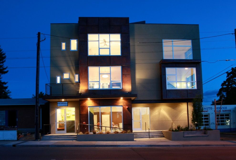 Denver Infill for a Modern Spaces with a Weathering Steel and Lofts at Old Hampden by Bcdc (B. Costello Design & Consulting, Llc)