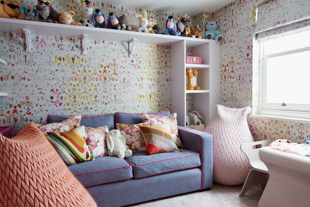 Desk Galore for a Contemporary Kids with a Window and Hyde Park Apartment by Violet & George