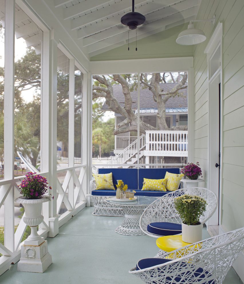 Dewey Furniture for a Beach Style Porch with a Savannah and Porch by Rethink Design Studio