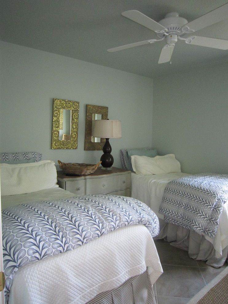 Difference Between Duvet and Comforter for a Eclectic Bedroom with a Guest Room and Lake House Ranch by Girl Meets Lake