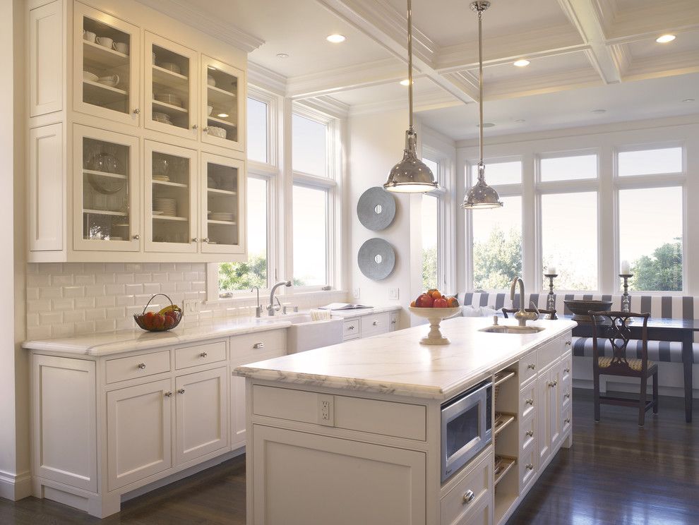 Different Types of Countertops for a Traditional Kitchen with a Wood Floors and San Francisco Kitchen & Bath by Dijeau Poage Construction