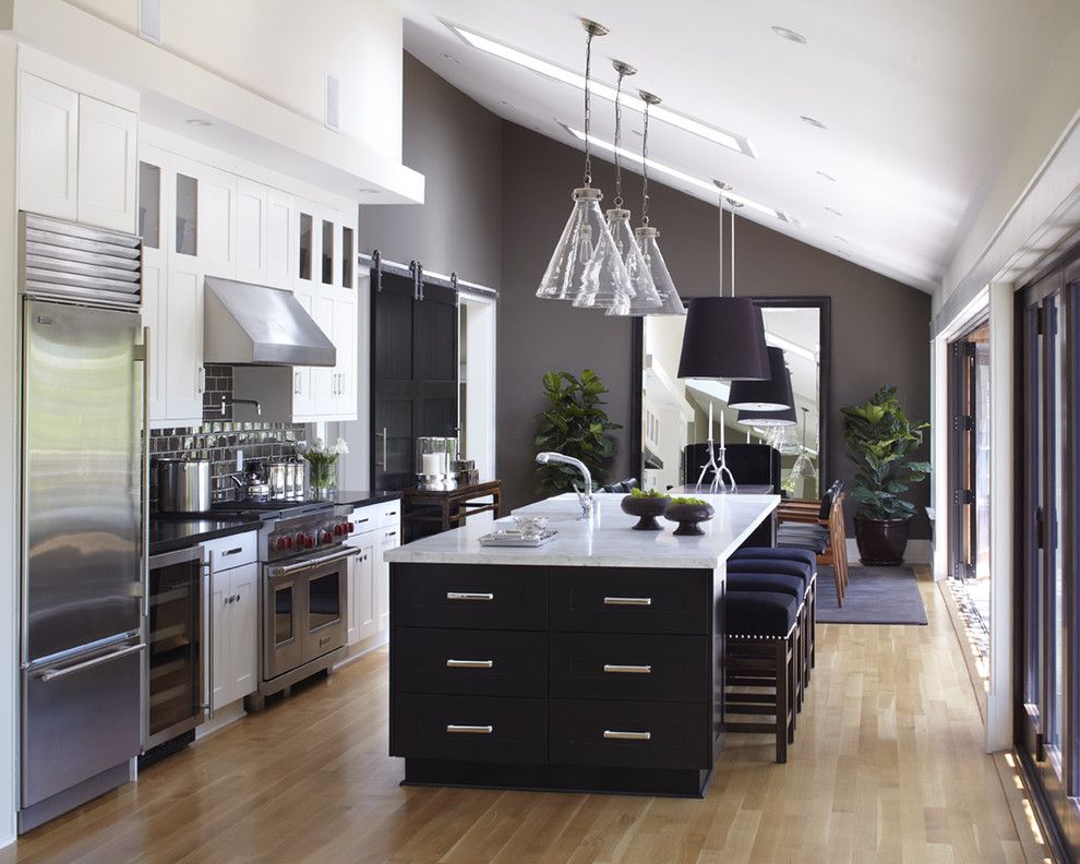 Discover Marble and Granite for a Transitional Kitchen with a Gray Walls and Mill Valley, Ca by Urrutia Design