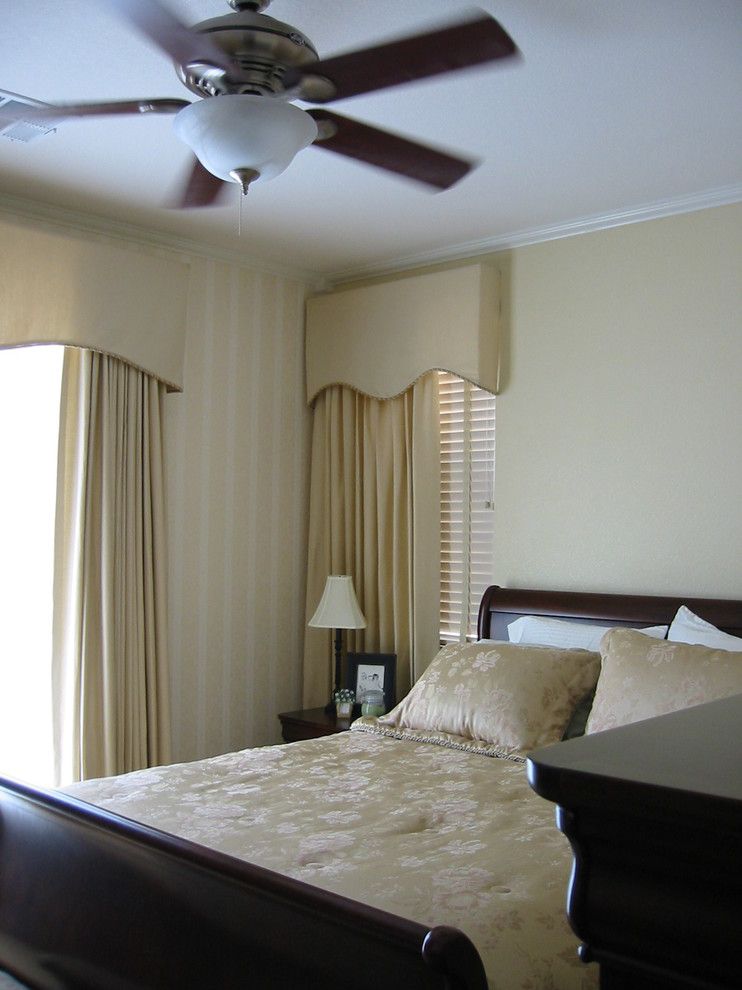 Distinctive Fabrics for a Traditional Bedroom with a Soft Cornice and Las Vegas by Designs of Distinction