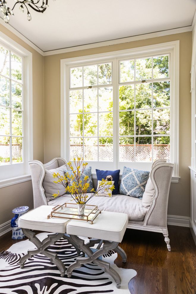 Diy Daybed for a Transitional Home Office with a Natural Light and Home Office Reading Nook by Kress Jack at Home