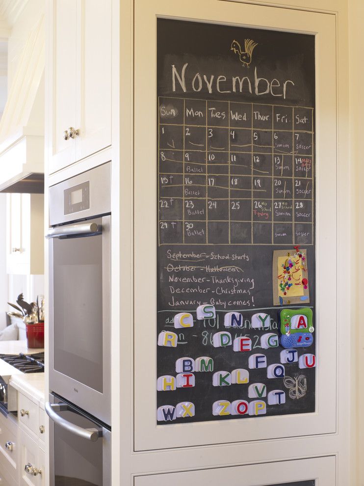 Diy Whiteboard for a Contemporary Kitchen with a Double Ovens and San Francisco Kitchen & Bath by Dijeau Poage Construction