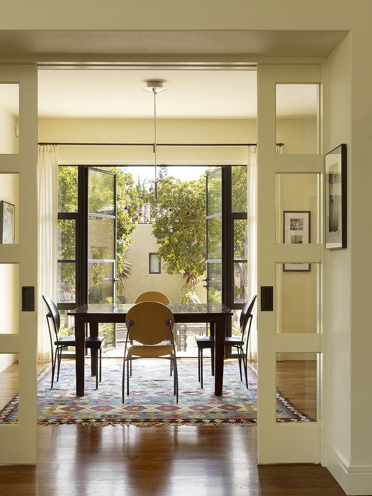 Doerr Furniture for a Transitional Dining Room with a Wall Decor and Menlo Park Residence by Moroso Construction