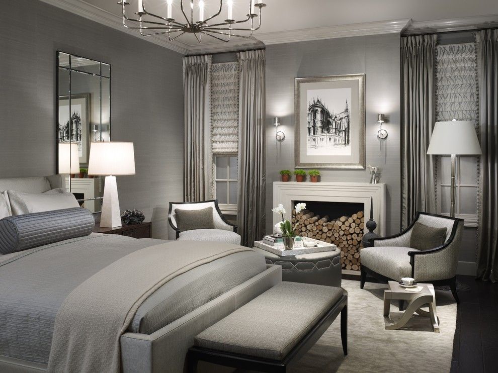 Donghia for a Transitional Bedroom with a Wall Decor and 2011 Dream Home Bedroom at Merchandise Mart by Michael Abrams Limited