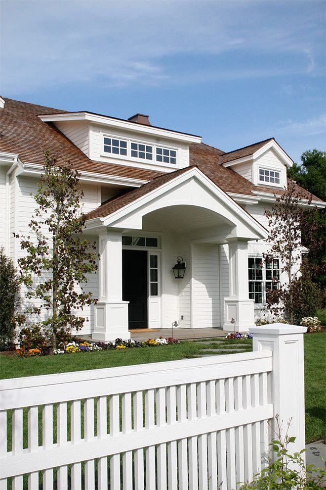 Dormers for a Traditional Exterior with a Custom Fence and Featured Projects by Duxbury Architects