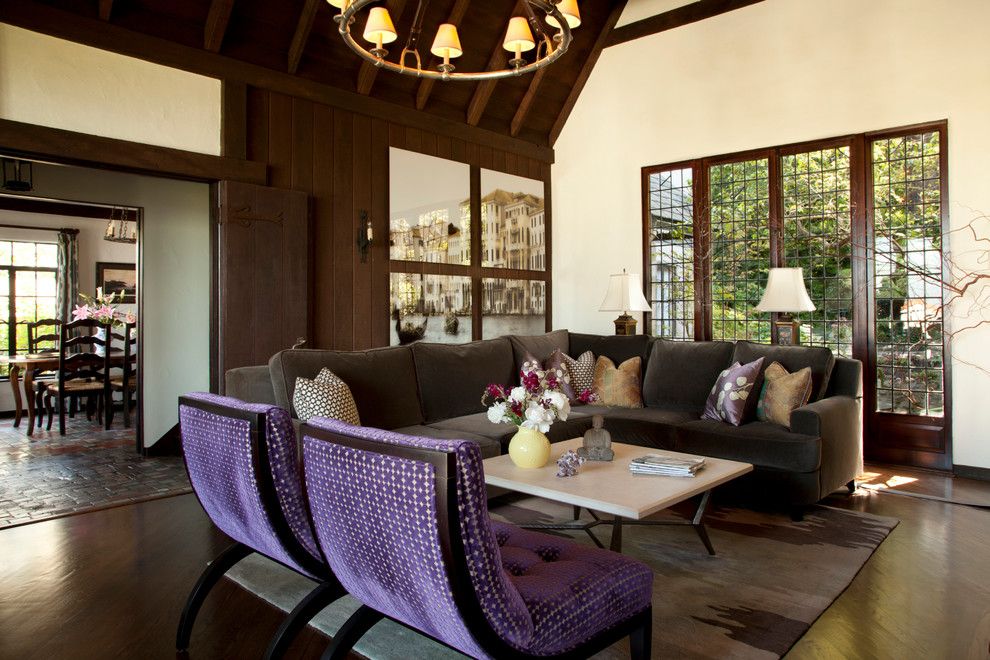 Duralee for a Eclectic Living Room with a My Houzz and My Houzz: Eclectic Berkeley Tudor by Margot Hartford Photography