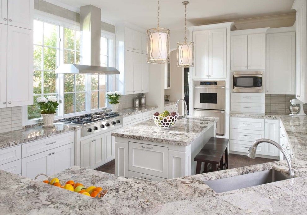 Duraseal Stain for a Traditional Kitchen with a Prep Sink and Ellen Grasso Inc by Ellen Grasso & Sons, Llc