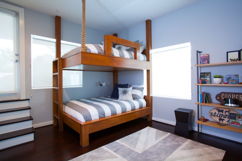 Duvet Definition for a Contemporary Kids with a Pipe Shelf and Memorial Park Modern by Laura U, Inc.