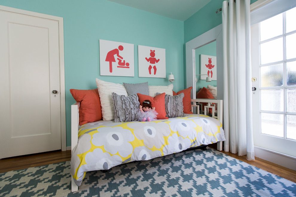 Duvet vs Comforter for a Modern Kids with a Doll and Chic and Modern Nursery by Olive Juice Designs