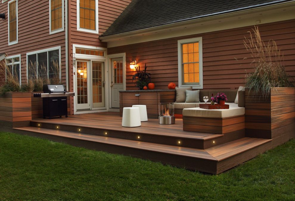 Dynasty Cabinets for a Contemporary Deck with a Contemporary and Fiberon Decking by Fiberon Decking