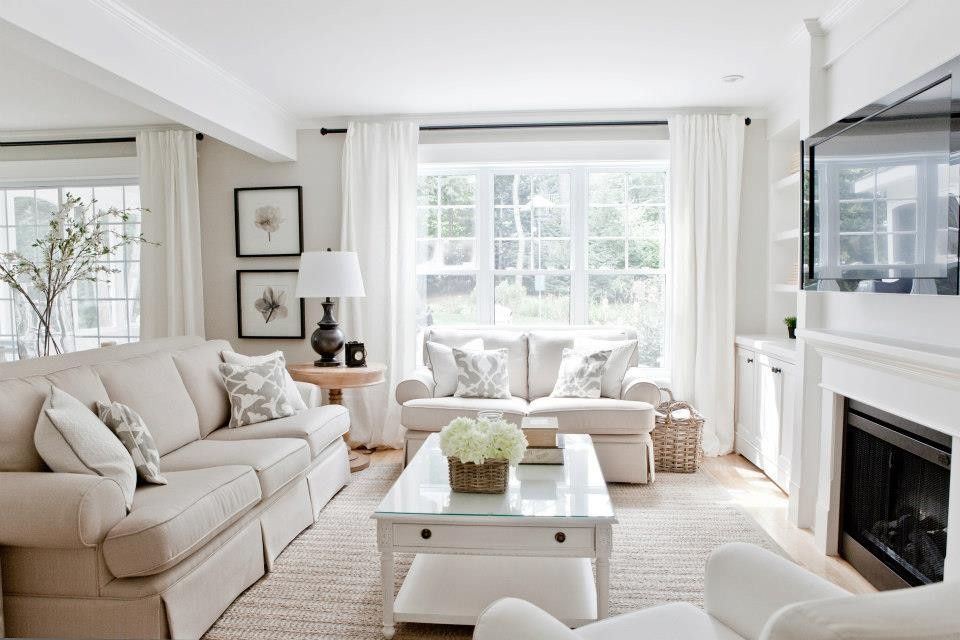 light gray colored living room