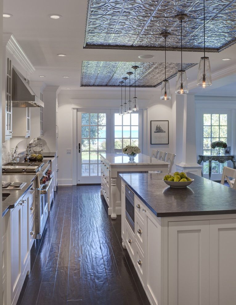 Engineered Hardwood vs Laminate for a Traditional Kitchen with a Wood Molding and Evanston Project by Jane Kelly, Kitchen and Bath Designer