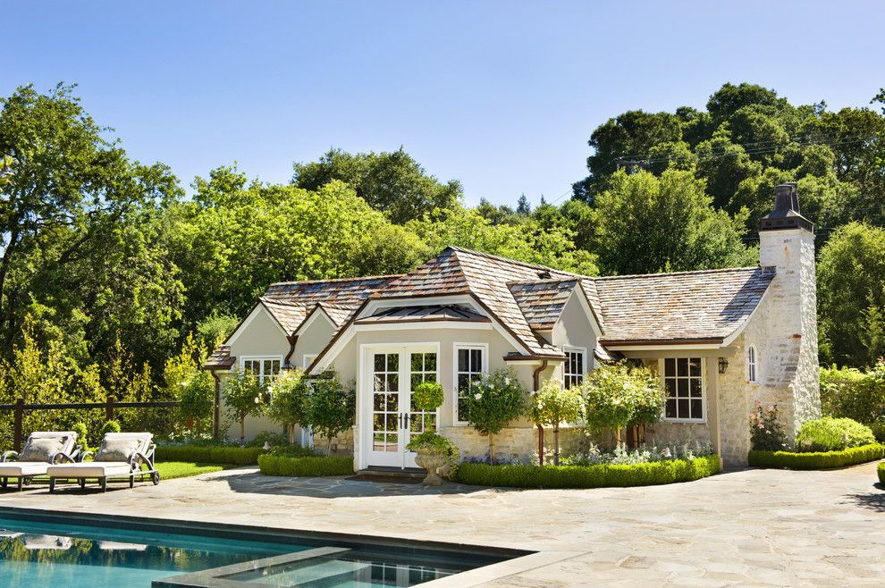 Environmental Stoneworks for a Traditional Exterior with a Decorative Garden Urns and Atherton, California Estate by Markay Johnson Construction by Markay Johnson Construction