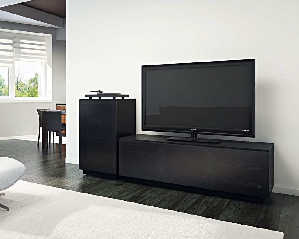 Eplans for a Contemporary Living Room with a Dark Wood Flooring and Bdi Furniture by Bdi Furniture