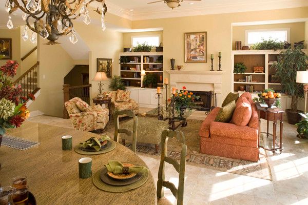 Estridge Homes for a Traditional Living Room with a Traditional and Interiors by Estridge Homes