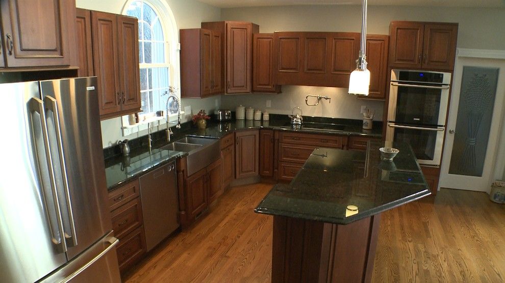 Eureka Lighting for a Traditional Kitchen with a Traditional Cabinets and Ballston Spa Kitchen by Curtis Lumber Ballston Spa