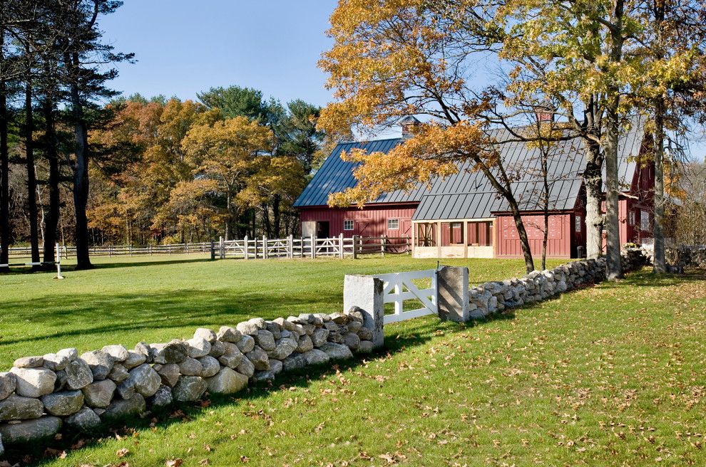 Everglades Farm Equipment for a Farmhouse Shed with a Grass and Equestrian Estate by Windover Construction