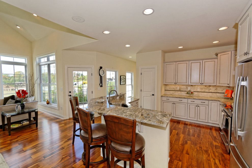 Evergreene Homes for a Traditional Kitchen with a Colonial Townhomes and Village at Shaker Creek by Viscusi Builders Ltd.