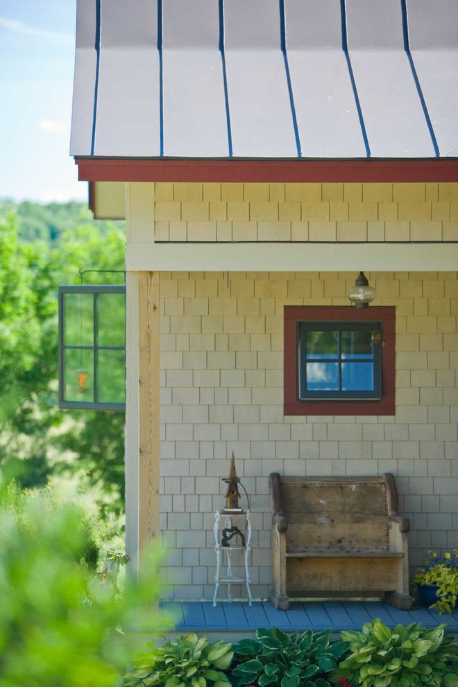 Exterior Color Schemes for a Farmhouse Exterior with a Shingle Siding and Environmentally Friendly by Truexcullins Architecture + Interior Design