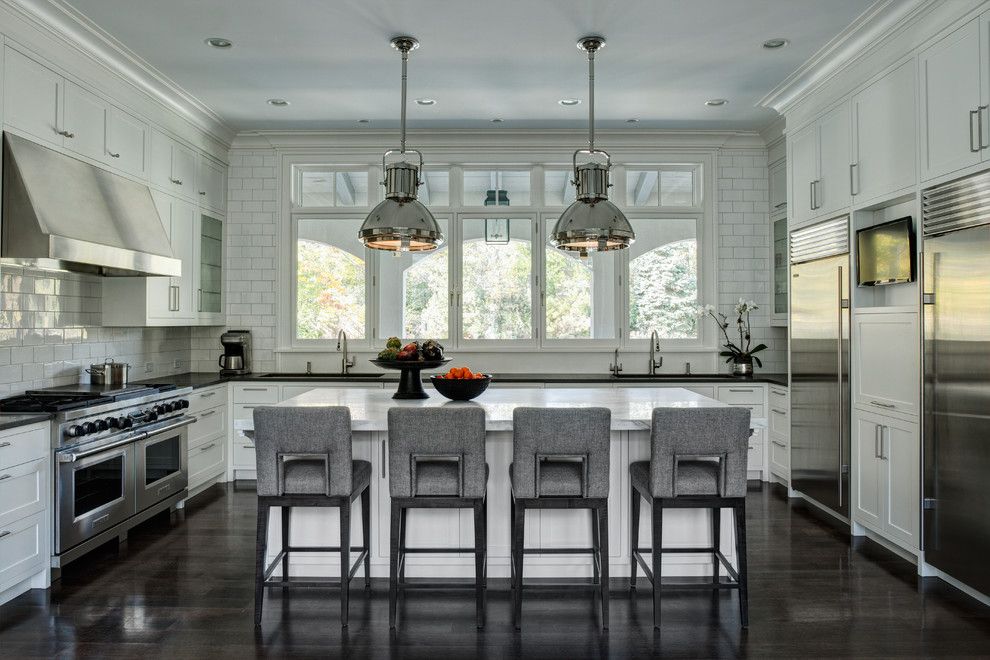 Fairfield Chair for a Traditional Kitchen with a Stainless Steel and a Modern Manor by Fraerman Associates Architecture