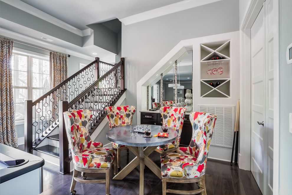 Fairfield Chair for a Transitional Basement with a Gray and Benzinger Terrace   Brentwood, Tn by Eric Ross Interiors, Llc