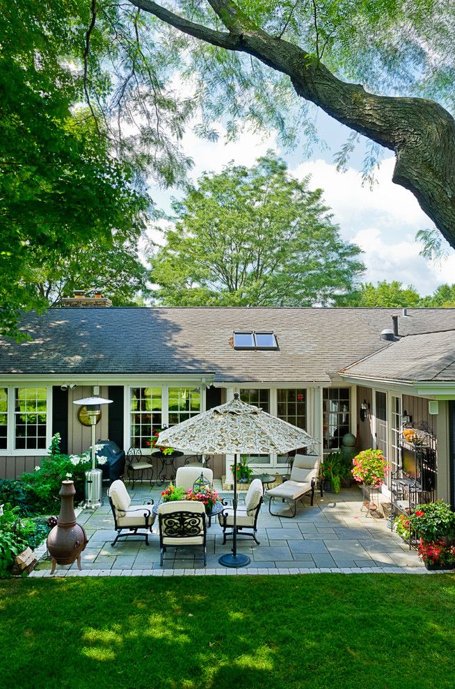 Fairway Lawns for a Traditional Patio with a Flowering Perennials and Mequon   Fairway Overlook by Ginkgo Leaf Studio