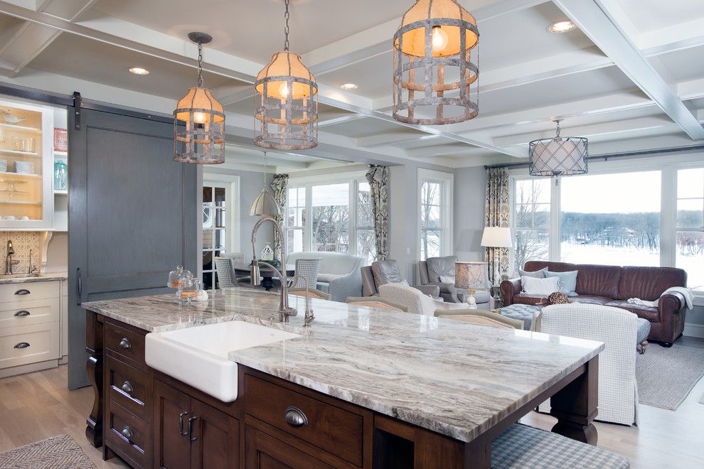 Fantasy Brown Granite for a Transitional Kitchen with a Transitional and Authentic Charm by Mike Schaap Builders