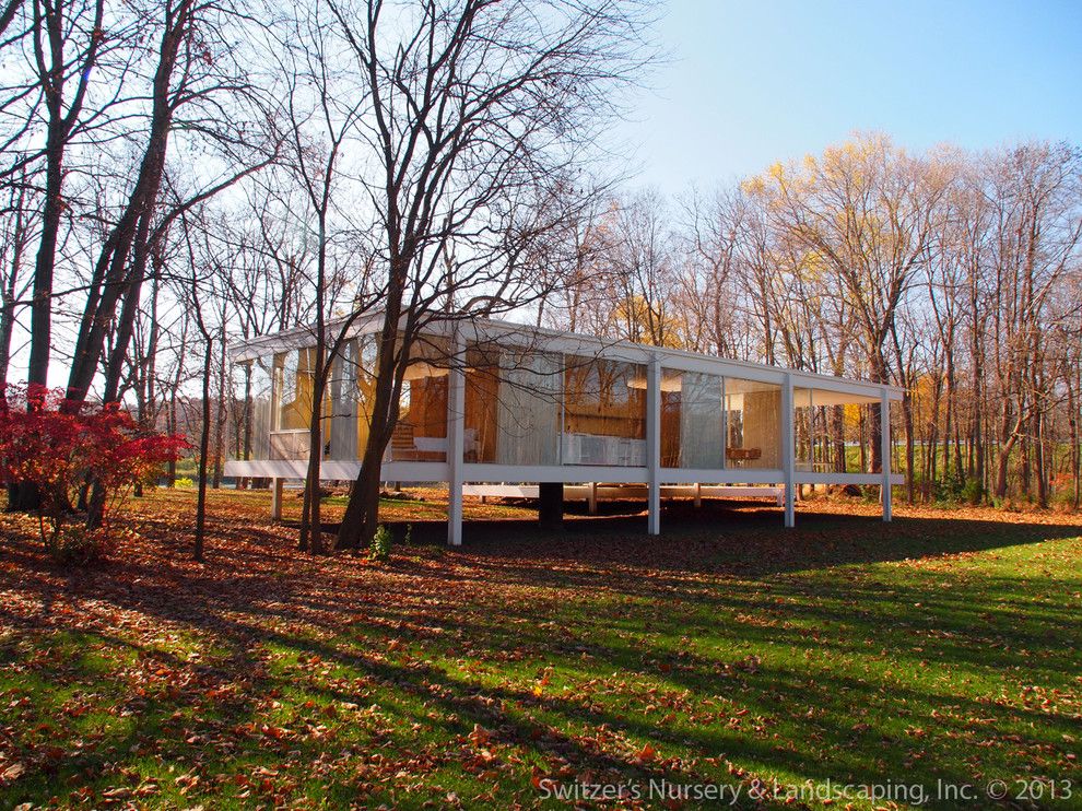 Farnsworth House for a Modern Exterior with a Farnsworth House and Influential Architecture ~ the Edith Farnsworth House by Switzer's Nursery & Landscaping, Inc.