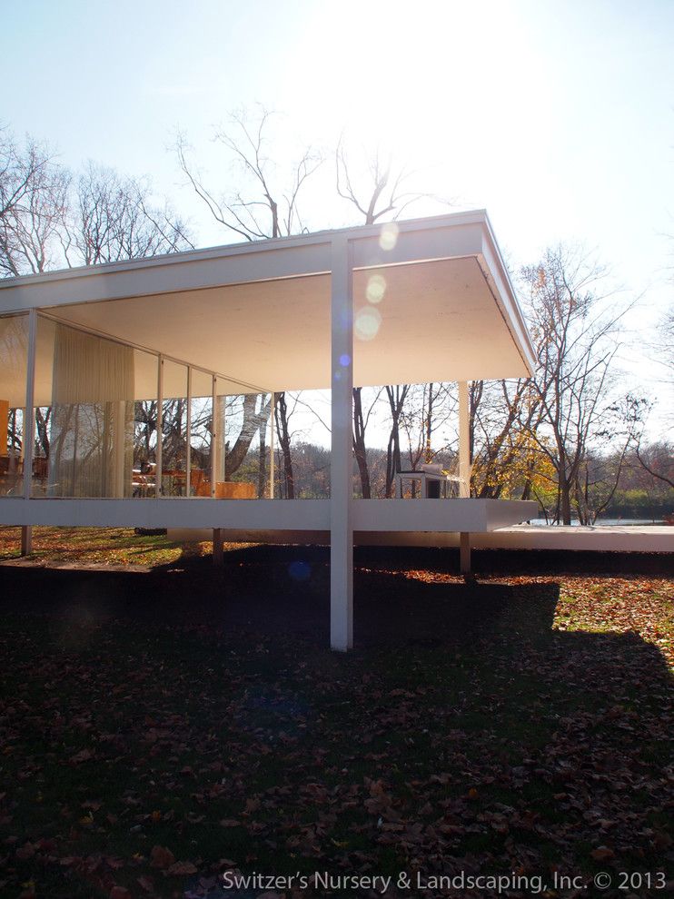 Farnsworth House for a Modern Exterior with a Farnsworth House and Influential Architecture ~ the Edith Farnsworth House by Switzer's Nursery & Landscaping, Inc.