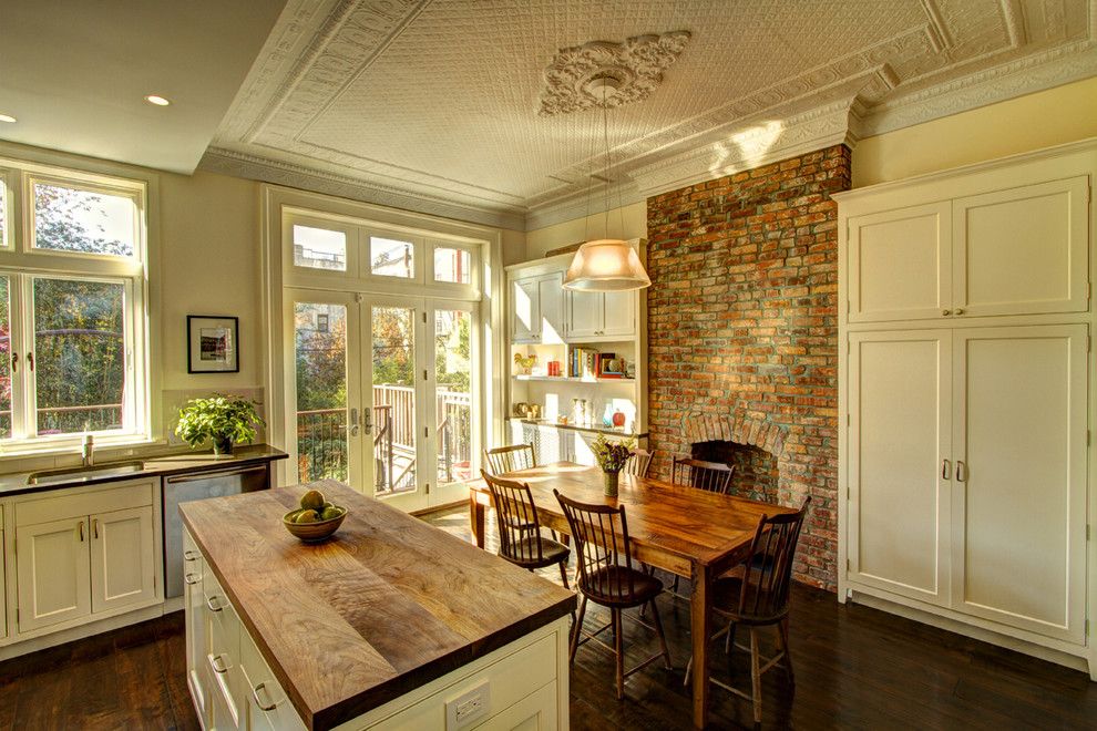 Farrow and Ball Nyc for a Traditional Kitchen with a Farmhouse Kitchen and Park Slope Brownstone by Ben Herzog