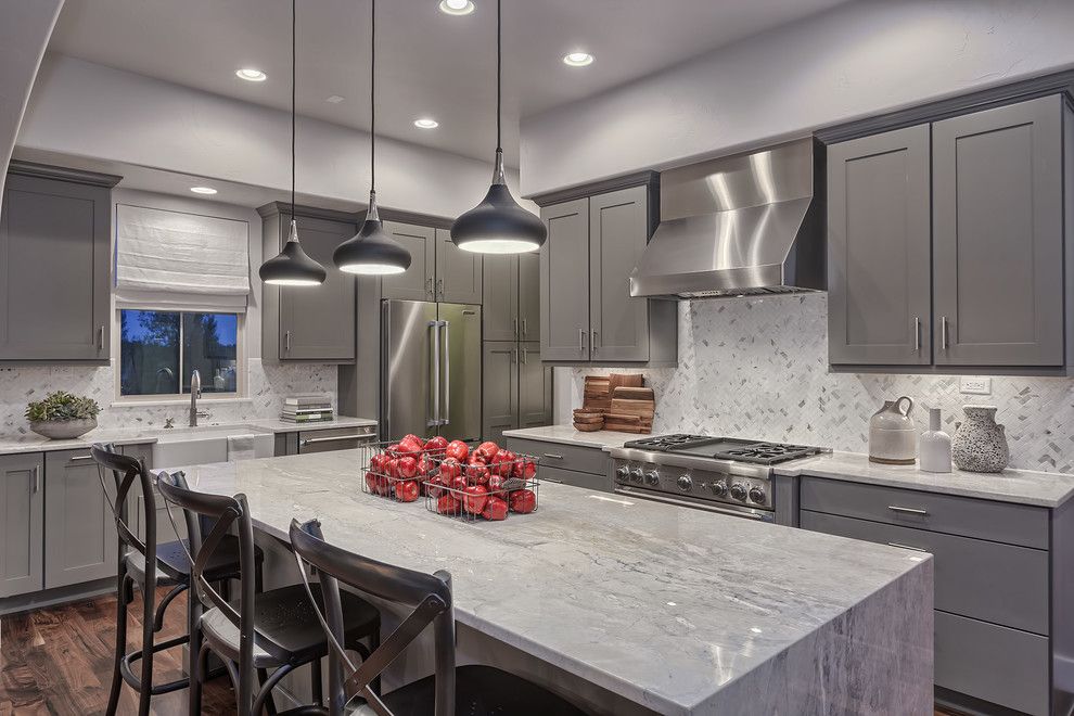 Feiss for a Transitional Kitchen with a Black Pendant Lights and Keller Homes by Housing & Building Association of Colorado Springs