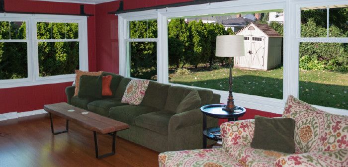 Feldco for a  Spaces with a Replacement Window and Family Room: Picture Window by Feldco Windows, Siding and Doors