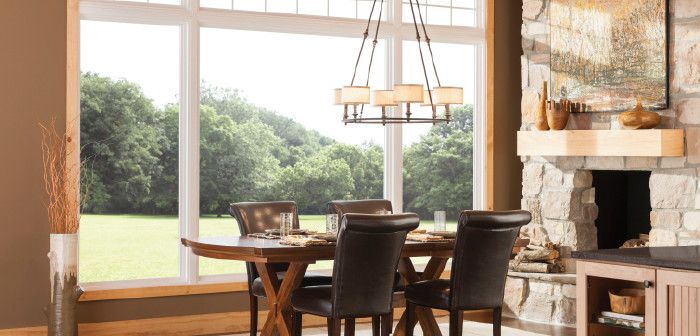 Feldco for a  Spaces with a Window and Dining Room: Picture Window by Feldco Windows, Siding and Doors