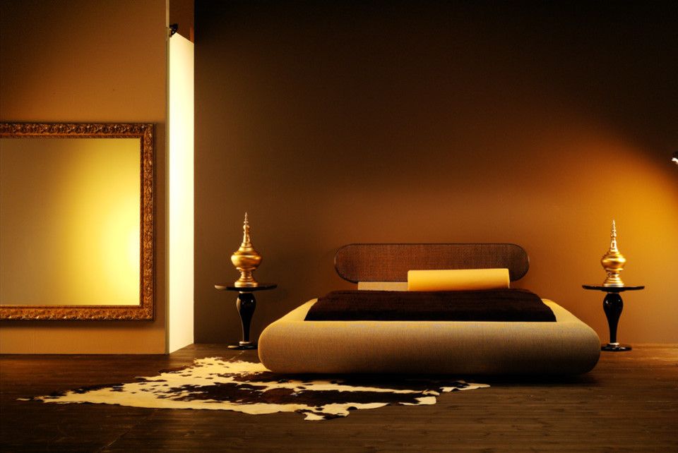 Feng Shui Bed Placement for a Asian Bedroom with a Designer Bed and Asian Bedroom by Imagine living.com