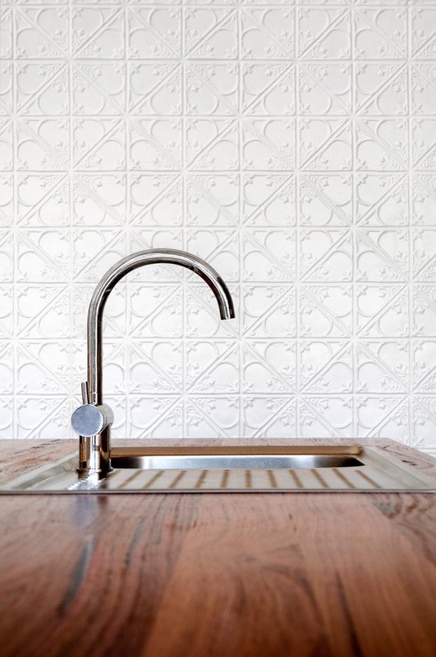 Fitzpatrick Furniture for a Contemporary Kitchen with a Gooseneck Tap and Barwon Heads Beach House Kitchen Detail by Auhaus Architecture