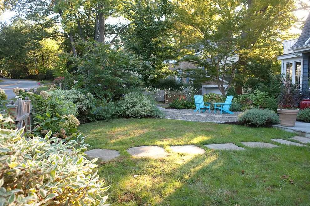 Flagstone Walkway for a Traditional Landscape with a Pavers and Less Lawn More Garden by Westover Landscape Design, Inc.