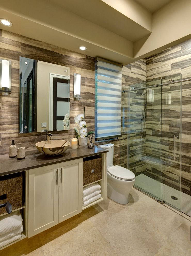 Fleurco for a Transitional Bathroom with a Storage Baskets and New Southern Home by Bill Cook Luxury Homes