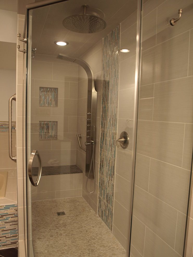 Floor and Decor Lombard for a Contemporary Bathroom with a Shower and Bloomingdale, Il Bath by Jgn Builders, Inc.