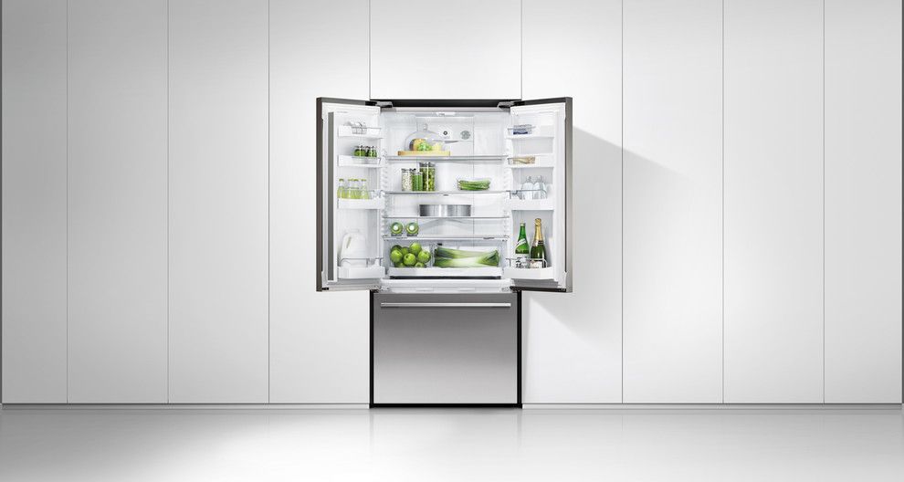 Florida Builder Appliances for a Modern Kitchen with a French Door Fridge and Fisher Paykel by Florida Builder Appliances