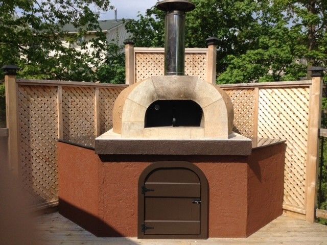 Forno Bravo for a  Patio with a Wood Fire Oven and Forno Bravo Casa Wood Fire Oven Kit by Forno Bravo