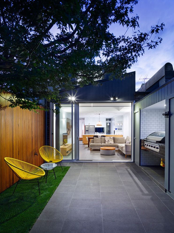 Fortunoff Backyard Store for a Contemporary Patio with a Architecture and Urban House by Elaine Richardson Architect