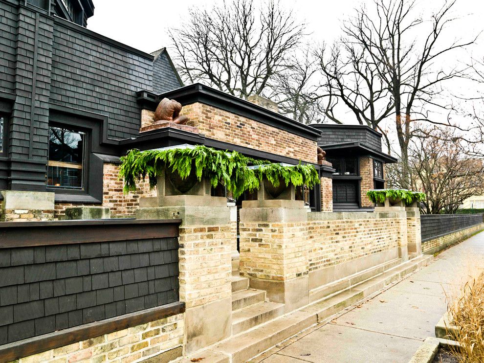 Frank Lloyd Wright Falling Water for a Traditional Exterior with a Christmas and Frank Lloyd Wright Home & Studio by Cynthia Lynn Photography