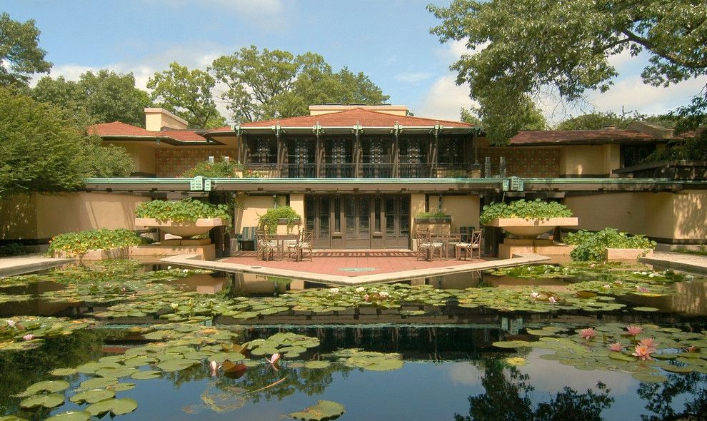 Frank Lloyd Wright Falling Water for a Traditional Spaces with a Riverside and Wright Plus 2015 by Frank Lloyd Wright Trust